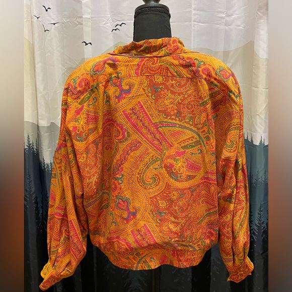 Vintage Ellen Tracy Silk Jacket Top sz 10 M-L - Picture 3 of 4